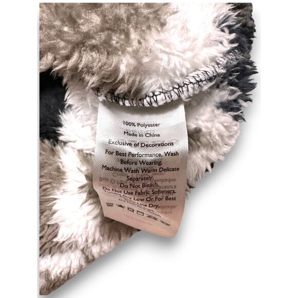 Eddie Bauer Neutral Camo Faux-Fur Sherpa Half-Zip Pullover Size Medium - Picture 8 of 13